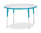 Table ronde Jonti-Craft Berries Adult Height Color Edge 42 x 42 po bleue