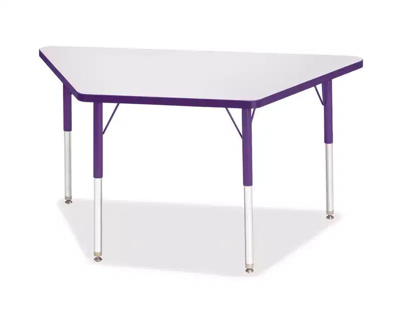 Table trapézoïdale Jonti-Craft Berries pour adulte, stratifié gris (61 x 122 cm) en violet