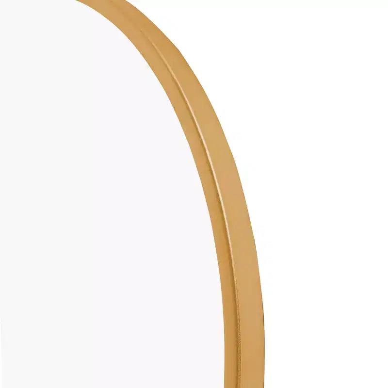 MAYEERTY Miroir mural d'appoint arqué à angle droit avec cadre en métal doré 36 x 24 x 2
