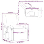 vidaXL Fauteuil de massage inclinable noir - Dossier et repose-pieds réglables pour une relaxation optimale