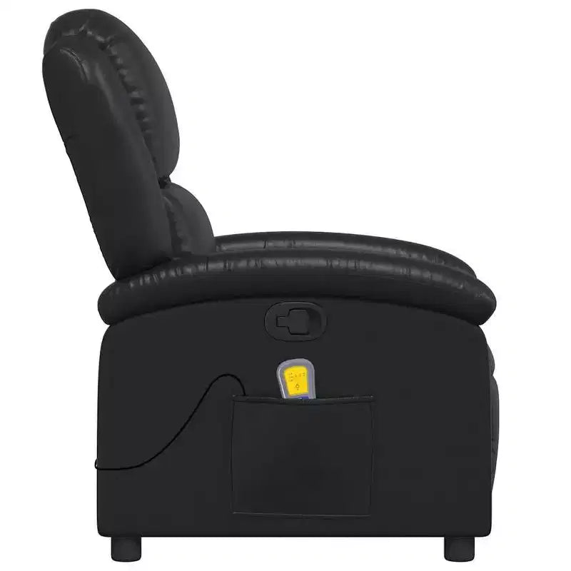 vidaXL Fauteuil de massage inclinable noir - Dossier et repose-pieds réglables pour une relaxation optimale
