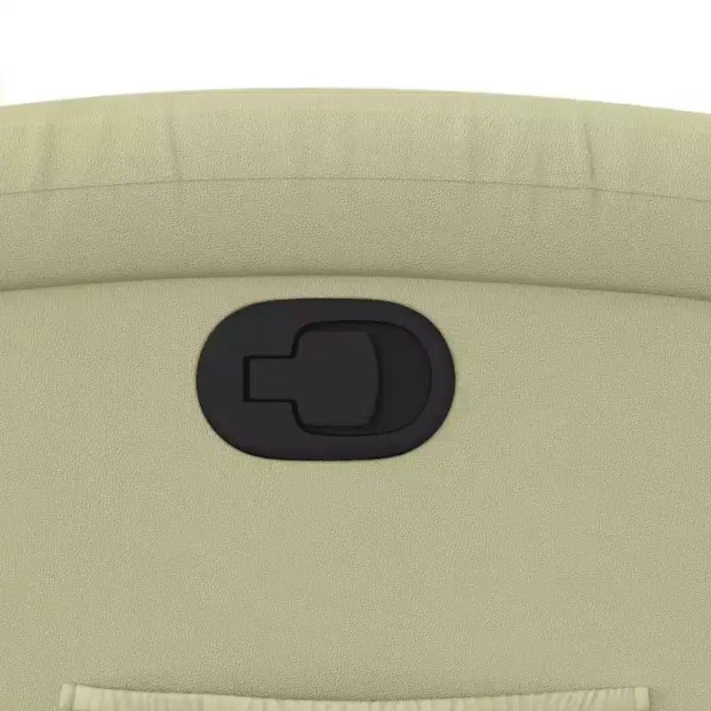 vidaXL Fauteuil inclinable à oreilles Canapé inclinable Mobilier d'assise Cuir véritable - Crème Inclinaison manuelle sans massage