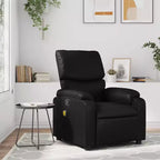 vidaXL Fauteuil de massage inclinable Similicuir noir, métal, contreplaqué, individuel