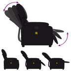 vidaXL Fauteuil de massage inclinable Similicuir noir, métal, contreplaqué, individuel
