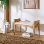 Banc en bois Hamburg - BCH3702 - Beige/Naturel - Safavieh