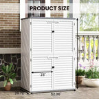 Abri de jardin en résine, 64 pieds cubes. Armoire de rangement extérieure étanche pour garage, outils, coussins de canapé, rangement extérieur