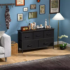 Commode en tissu FDW 5/8/9, commode large avec rangement pour chambre à coucher et salon