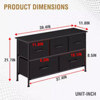 Commode en tissu FDW 5/8/9, commode large avec rangement pour chambre à coucher et salon