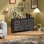 Commode en tissu FDW 5/8/9, commode large avec rangement pour chambre à coucher et salon