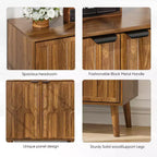 GDFStudio Nilah Armoire de rangement de 80 cm de style maison de ferme avec 2 portes et étagère réglable