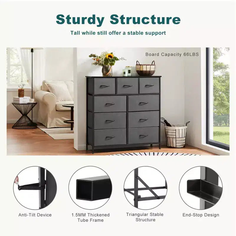 MAYEERTY Commode en tissu pour le rangement et l'organisation, Commode