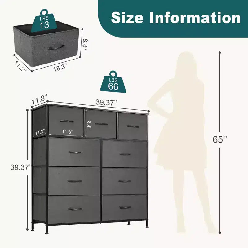 MAYEERTY Commode en tissu pour le rangement et l'organisation, Commode