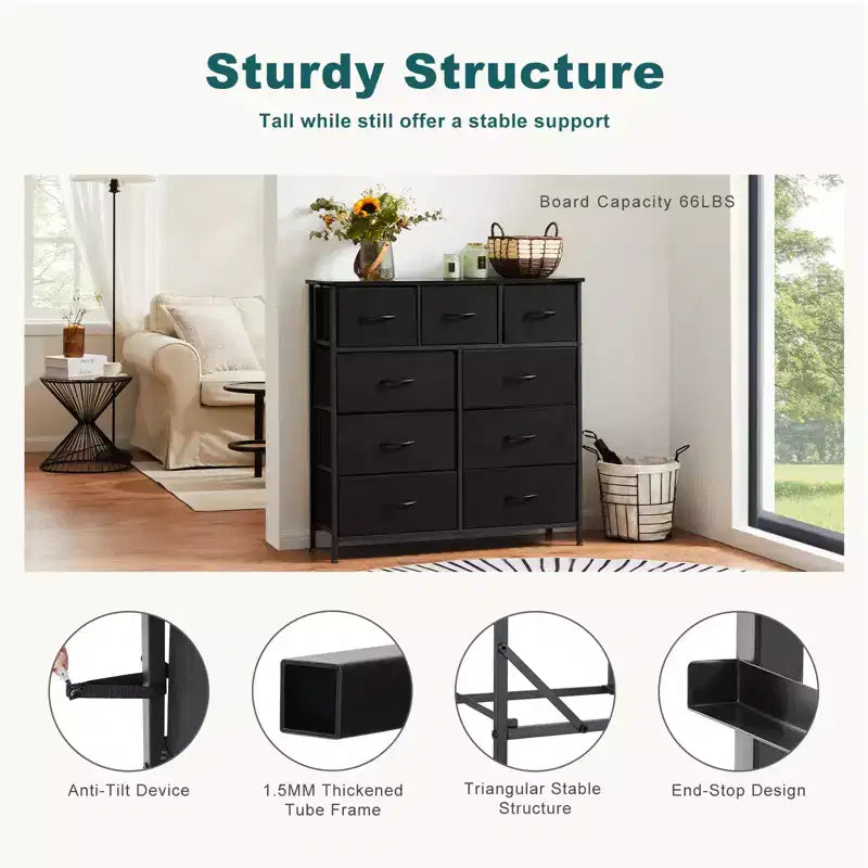 MAYEERTY Commode en tissu pour le rangement et l'organisation, Commode