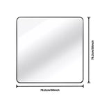 Miroir mural carré de salle de bain à cadre en métal noir - Élégant et durable