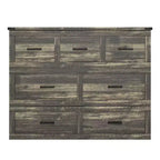 Lit escamotable ModernLuxe double/grand format avec station de recharge et tiroir de rangement, Blanc/Gris
