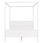 Lit à baldaquin Whisen Queen Size avec tête et pied de lit, rangement sous le lit et design adaptable à la décoration