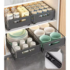 Organisateur de placard coulissant | Acier au carbone ultra résistant | Solution peu encombrante et facile d'accès pour la cuisine et le garde-manger