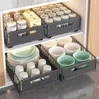 Organisateur de placard coulissant | Acier au carbone ultra résistant | Solution peu encombrante et facile d'accès pour la cuisine et le garde-manger