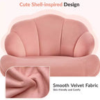 Yaheetech Lot de 2 chaises de bureau pivotantes rembourrées avec dossier capitonné en forme de coquille et hauteur d'assise réglable