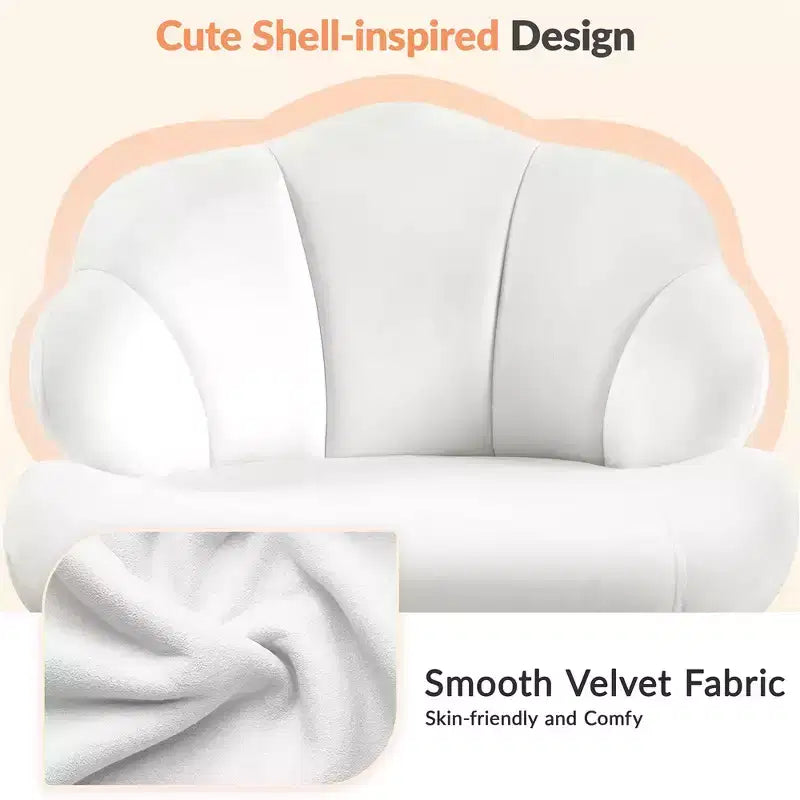 Yaheetech Lot de 2 chaises de bureau pivotantes rembourrées avec dossier capitonné en forme de coquille et hauteur d'assise réglable