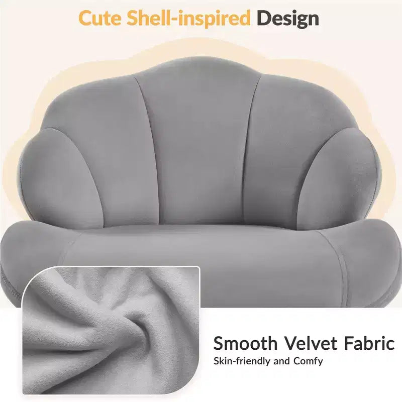 Yaheetech Lot de 2 chaises de bureau pivotantes rembourrées avec dossier capitonné en forme de coquille et hauteur d'assise réglable