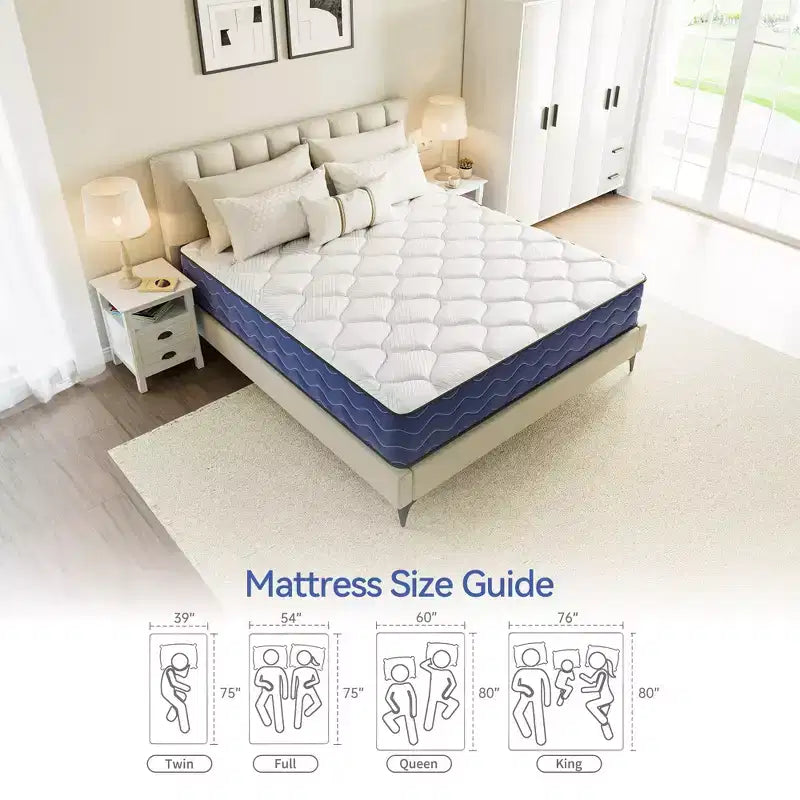 Matelas Hybride Swedrea Fermeté Moyenne Refroidissant en Mousse à Mémoire de Forme Livré en Boîte Noir