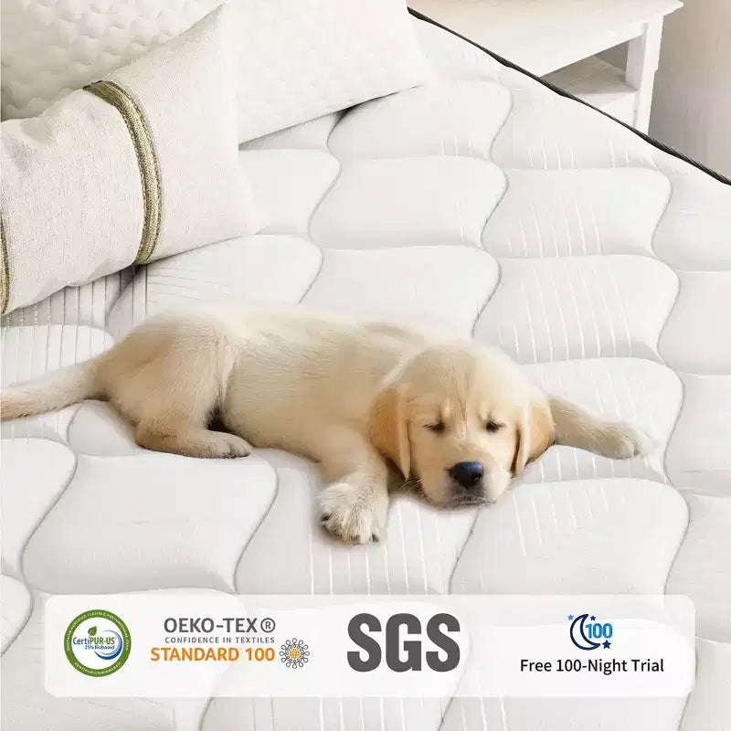 Matelas Hybride Swedrea Fermeté Moyenne Refroidissant en Mousse à Mémoire de Forme Livré en Boîte Noir
