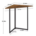 Étagère d'angle VECELO, étagères triangulaires, table d'appoint avec cadre en métal pour salon, petits espaces, marron/gris