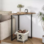 Étagère d'angle VECELO, étagères triangulaires, table d'appoint avec cadre en métal pour salon, petits espaces, marron/gris