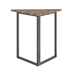Étagère d'angle VECELO, étagères triangulaires, table d'appoint avec cadre en métal pour salon, petits espaces, marron/gris