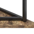 Étagère d'angle VECELO, étagères triangulaires, table d'appoint avec cadre en métal pour salon, petits espaces, marron/gris