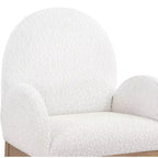 Meridian Furniture, Chaise de salle à manger Waldorf en tissu bouclé