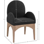 Meridian Furniture, Chaise de salle à manger Waldorf en tissu bouclé