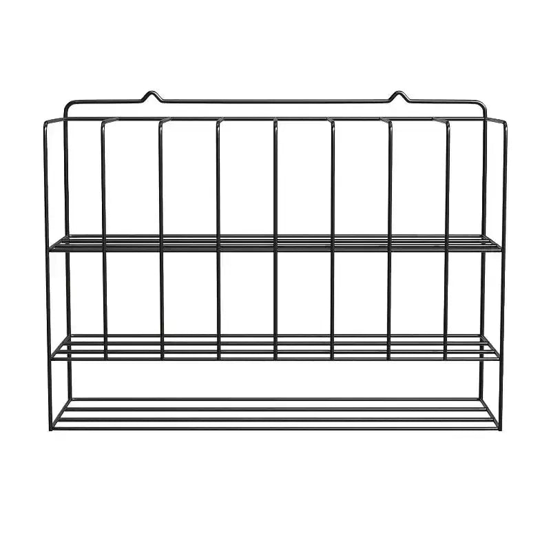 Organisateur de teinture capillaire, présentoir mural en métal à 2 niveaux pour tubes de teinture capillaire, argent
