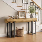 Lantine 63 Console Table pour Entrée, Table Industrielle Derrière Canapé, Table de Canapé Minimaliste pour Salon, Couloir