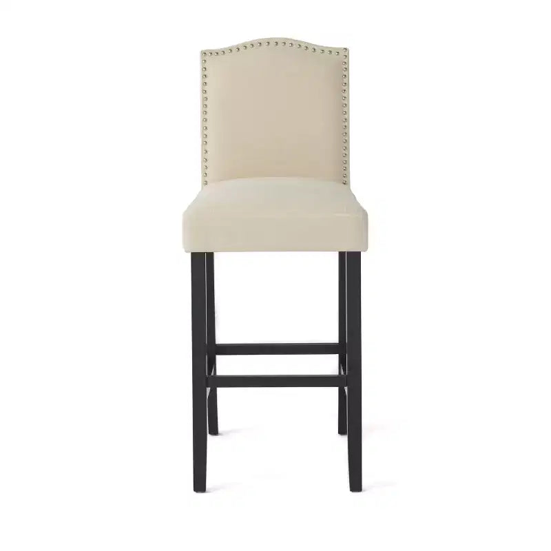 Tabourets de bar rembourrés Christopher Knight Home Leona avec garniture cloutée et dossier arqué (lot de 2)