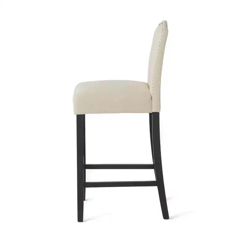 Tabourets de bar rembourrés Christopher Knight Home Leona avec garniture cloutée et dossier arqué (lot de 2)