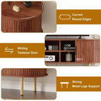 Meuble TV, console TV moderne avec compartiment de rangement et porte coulissante, centre de divertissement de jeu avec armoire pour salon, chambre à coucher
