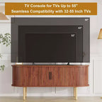 Meuble TV, console TV moderne avec compartiment de rangement et porte coulissante, centre de divertissement de jeu avec armoire pour salon, chambre à coucher