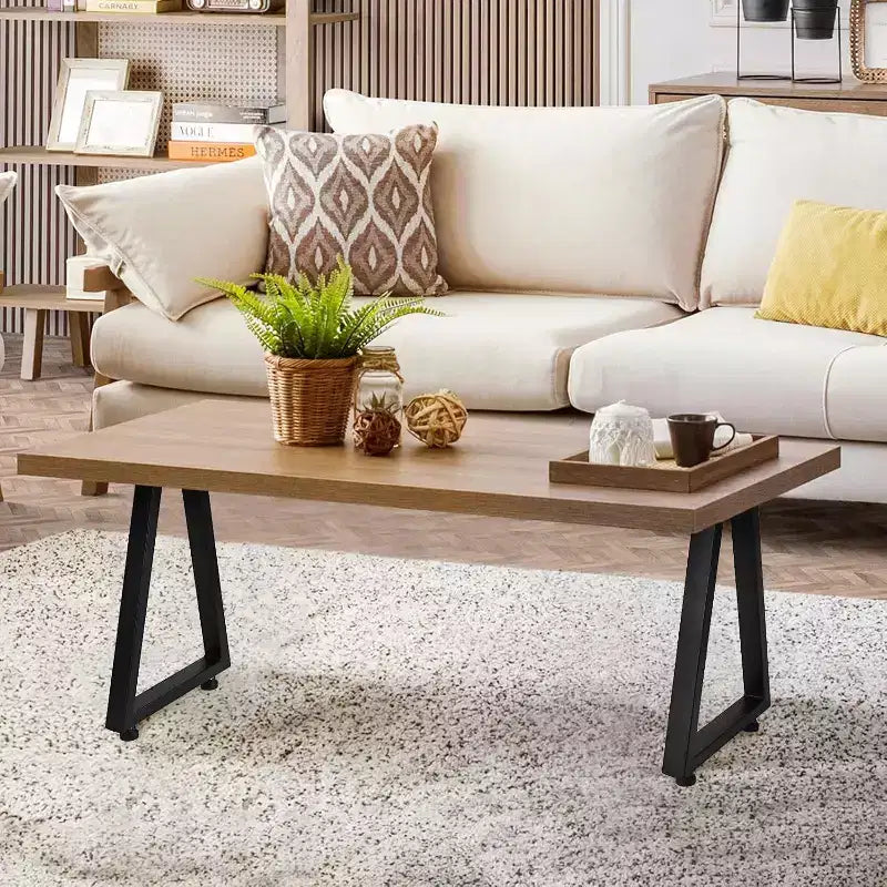 Pieds de table en métal noir, lot de 2, style industriel pour tables à manger, tables basses, support durable et moderne pour la maison et le bureau