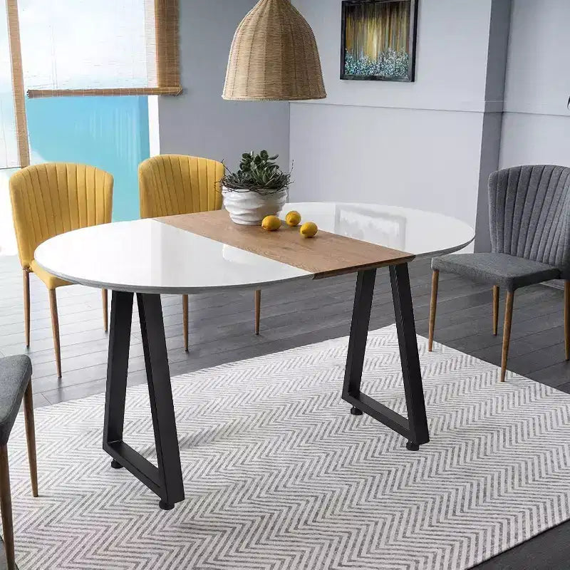 Pieds de table en métal noir, lot de 2, style industriel pour tables à manger, tables basses, support durable et moderne pour la maison et le bureau