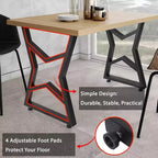 Pieds de table en métal noir, lot de 2, style industriel pour tables à manger, tables basses, support durable et moderne pour la maison et le bureau