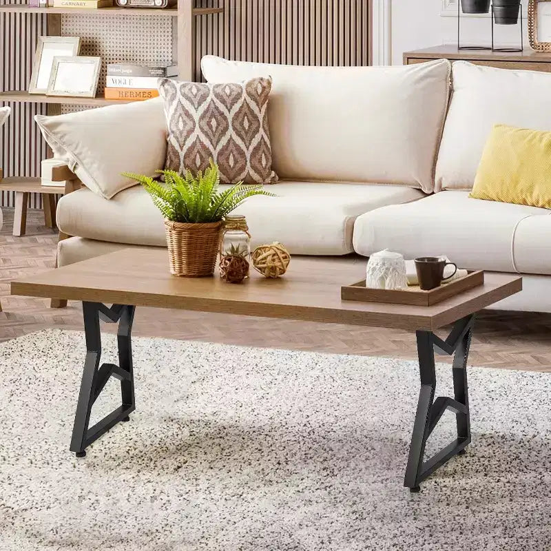 Pieds de table en métal noir, lot de 2, style industriel pour tables à manger, tables basses, support durable et moderne pour la maison et le bureau