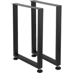 Pieds de table en métal noir, lot de 2, style industriel pour tables à manger, tables basses, support durable et moderne pour la maison et le bureau