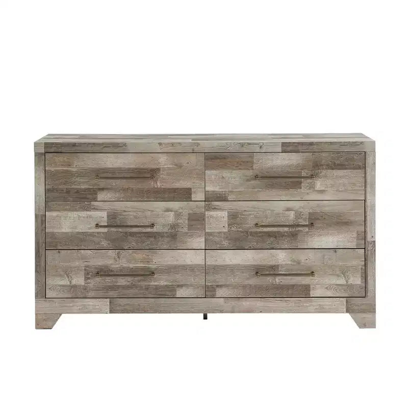 Commode Probe Hues Modern à 6 tiroirs, Grand meuble de rangement pour chambre, salon, entrée
