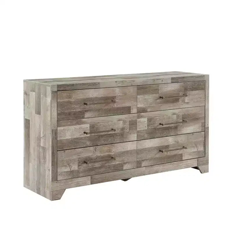 Commode Probe Hues Modern à 6 tiroirs, Grand meuble de rangement pour chambre, salon, entrée