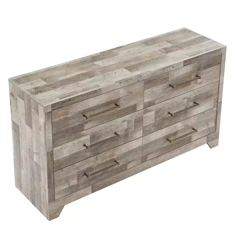 Commode Probe Hues Modern à 6 tiroirs, Grand meuble de rangement pour chambre, salon, entrée