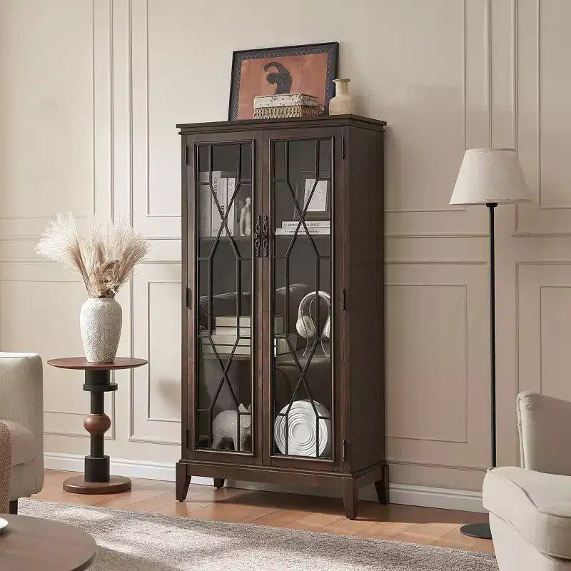 Buffet bas élégant avec pieds réglables et dispositif anti-basculement - Solution de rangement parfaite pour la salle à manger ou le salon