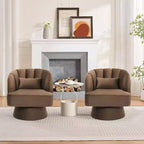 Fauteuil pivotant Acekool 360° – Fauteuil de salon douillet en velours Teddy