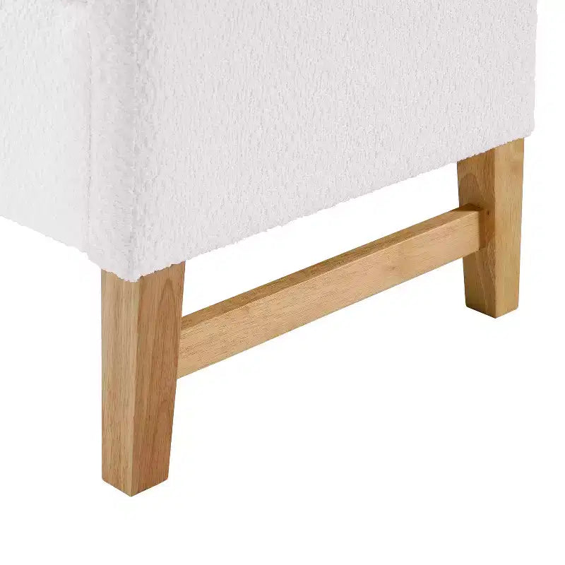 Pouf de rangement moderne en tissu bouclette Christopher Knight Home Escoffier